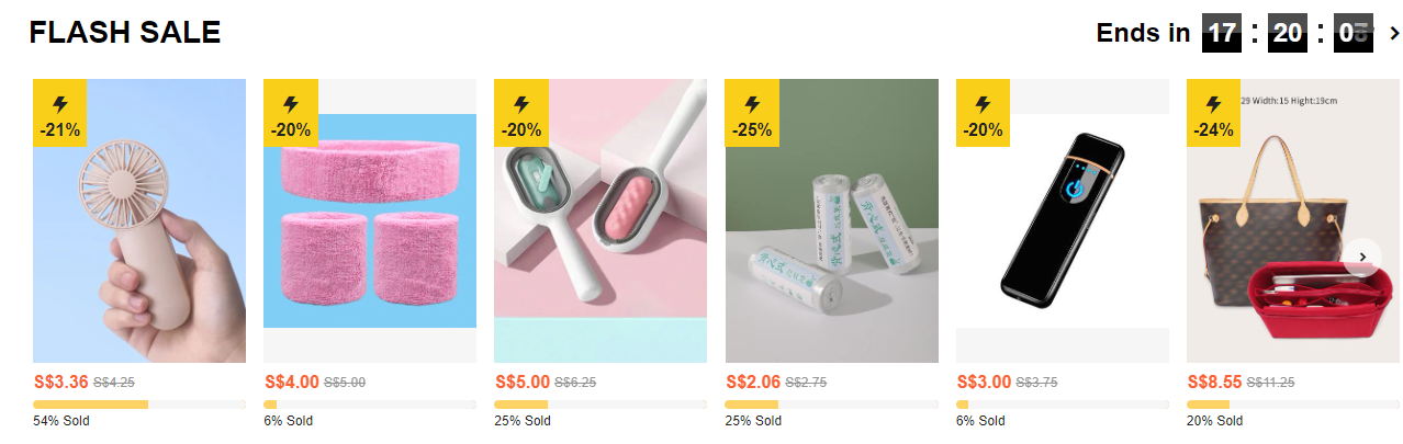 A collage of the timed SHEIN flash sale which shows different apparel daily