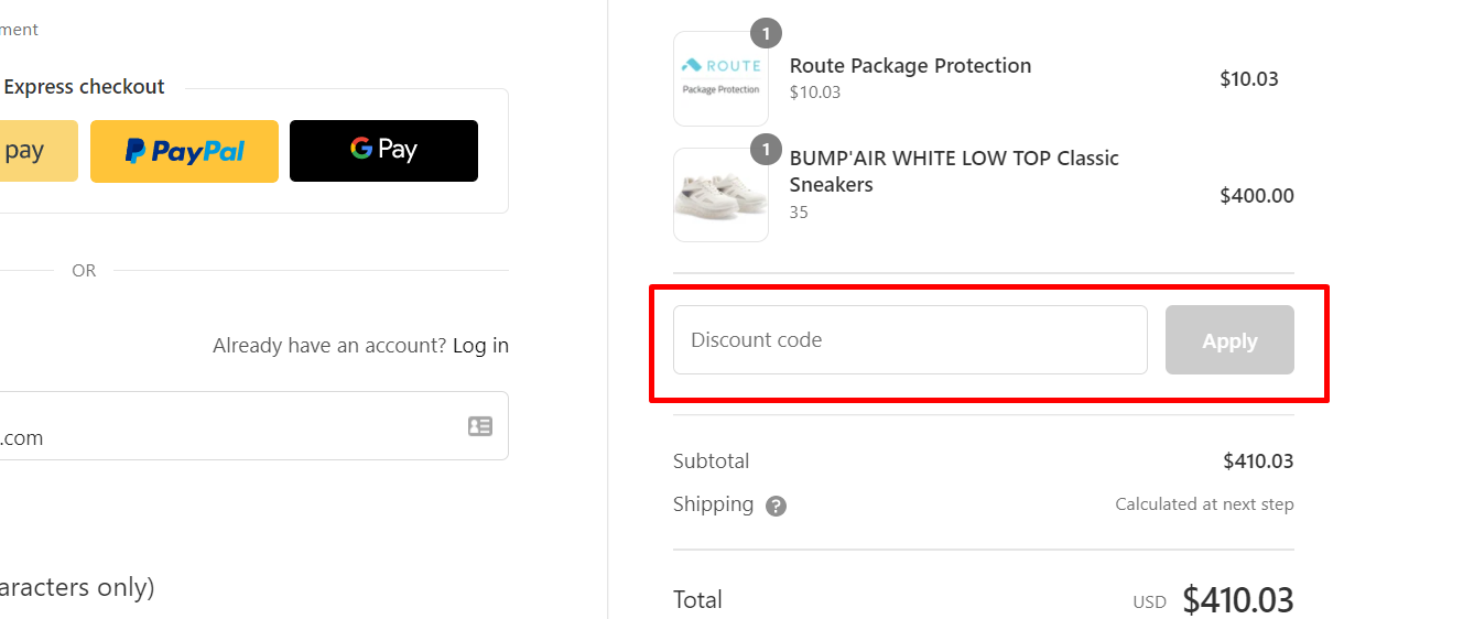 How do I use my SHOES 53045 discount code?