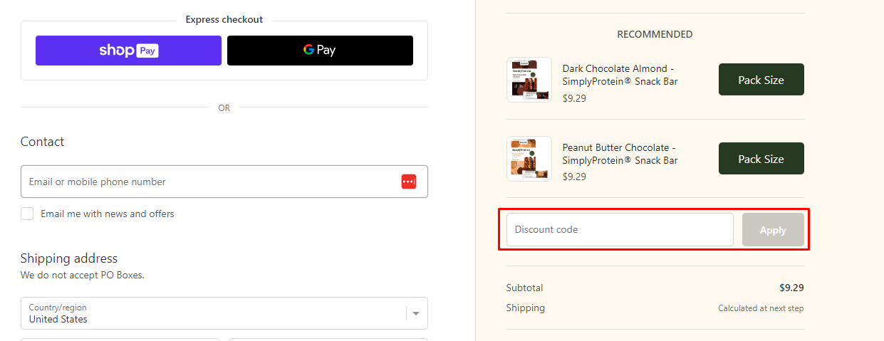 How do I use my SimplyProtein discount code?