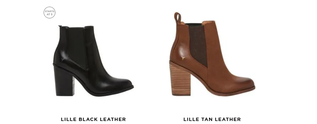 Two pairs of Women's leather gusset boots, one black, and one tan.