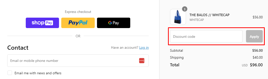 How do I use my BYBBA discount code?