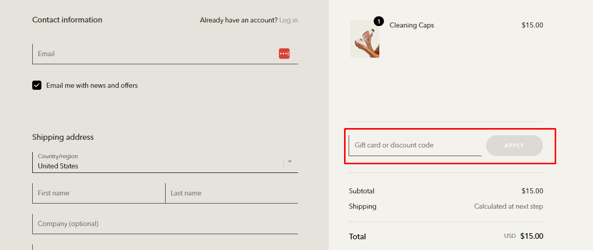 How do I use my Session Goods discount code?