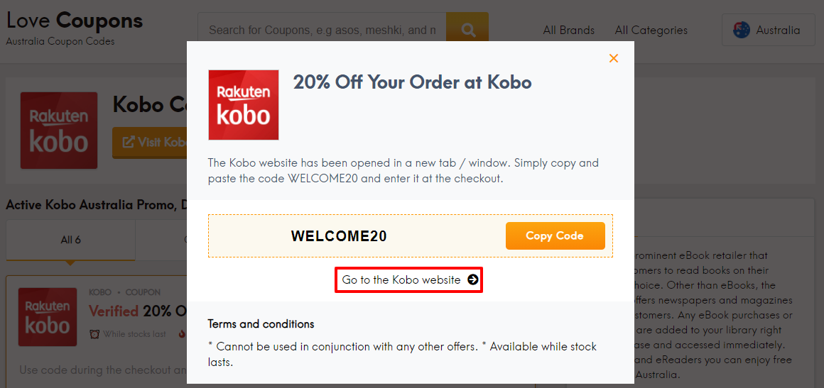 Kobo Offer AU