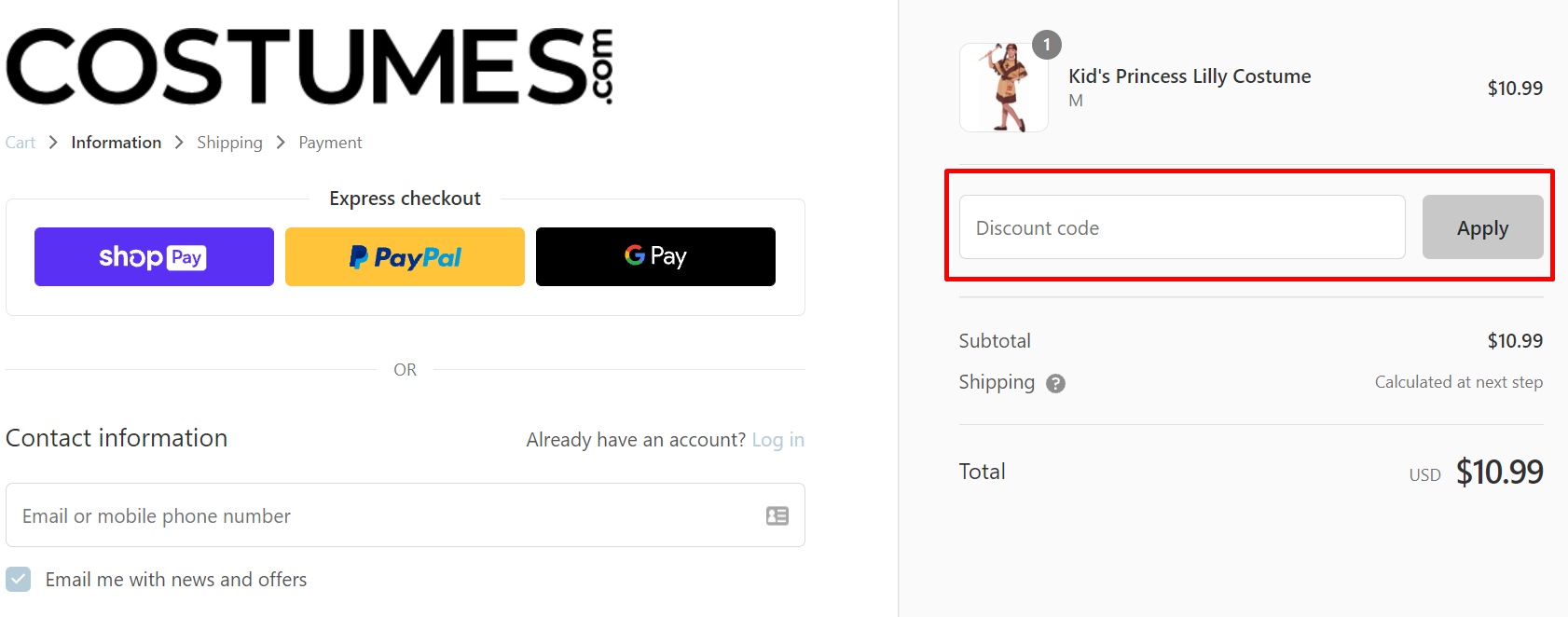 How do I use my Costumes.com discount code?