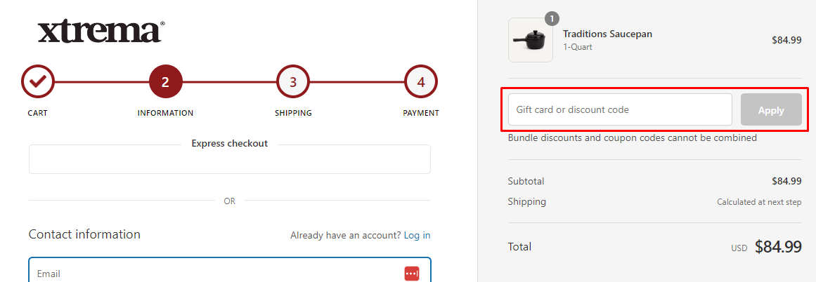 How do I use my Xtrema discount code?