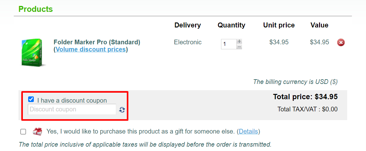 How do I use my Folder Marker.com discount code?