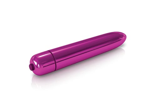 Pinkish purple Classix Rocket Bullet vibrator on a plain white background