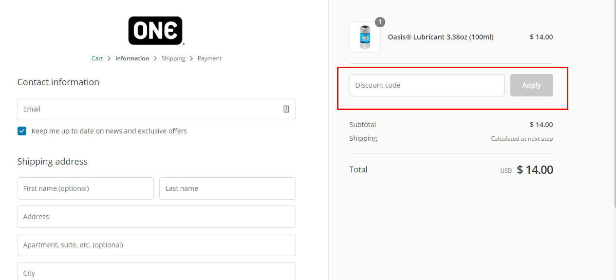 How do I use my ONE Condoms discount code?