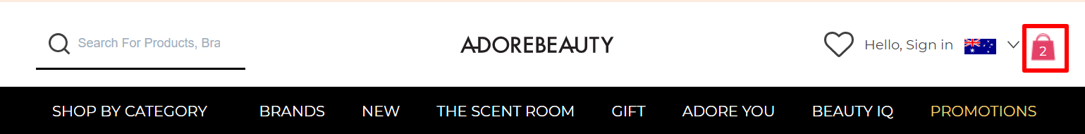 Adore Beauty bag AU