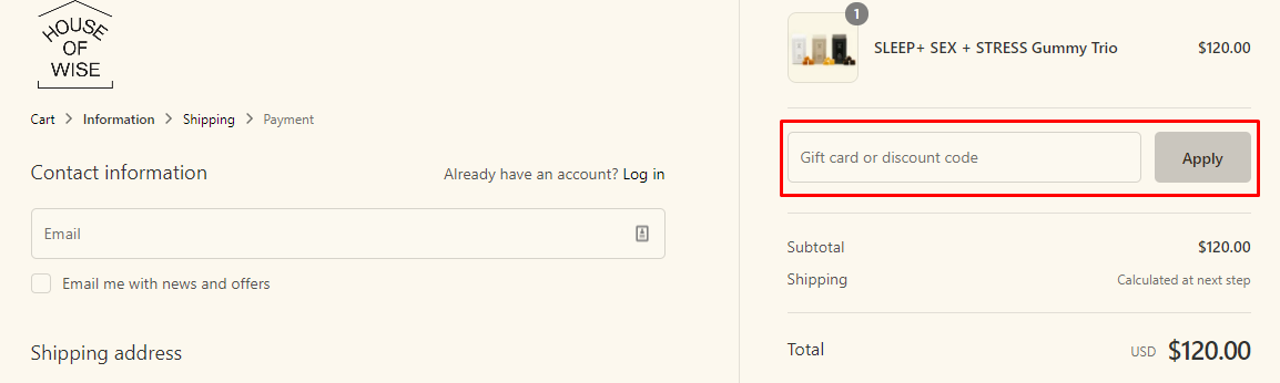 How do I use my House Of Wise discount code?