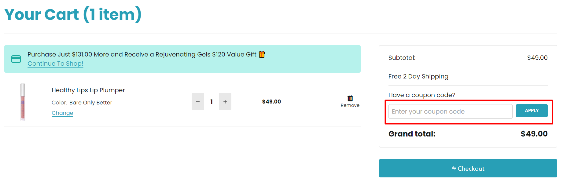 How do I use my Osmotics coupon code?