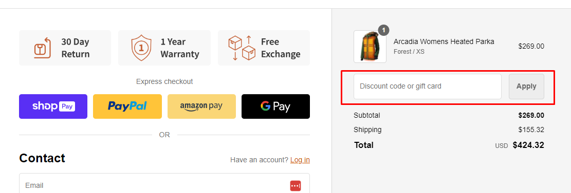 How do I use my Gobi Heat discount code?