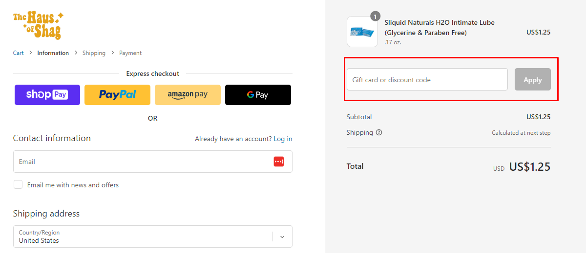 How do I use my The Haus of Shag discount code?