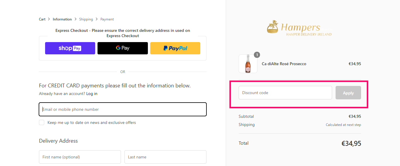 Hampers Direct.ie Discount Code Ireland June 2024