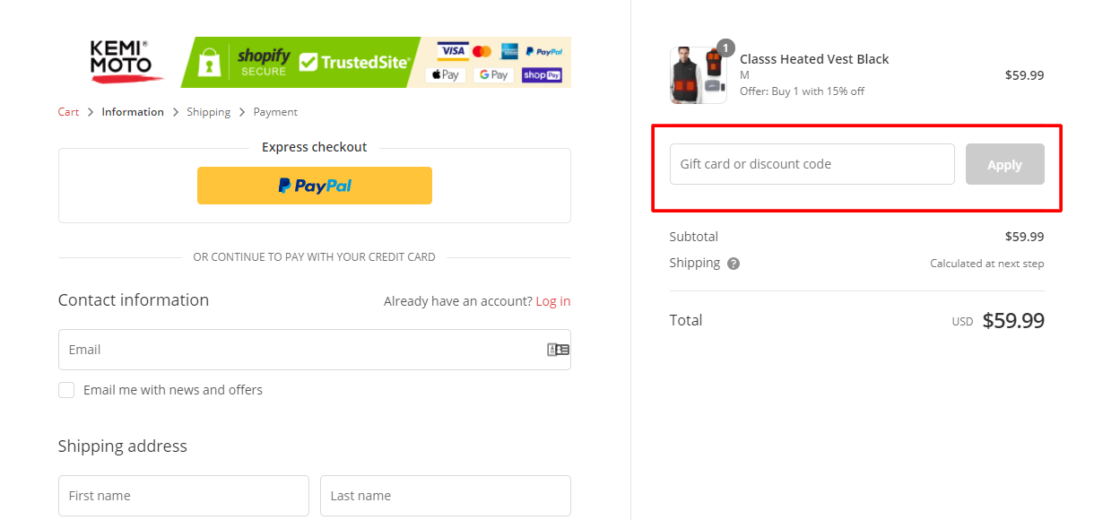 How Do I Use My KEMI MOTO Promo Code?