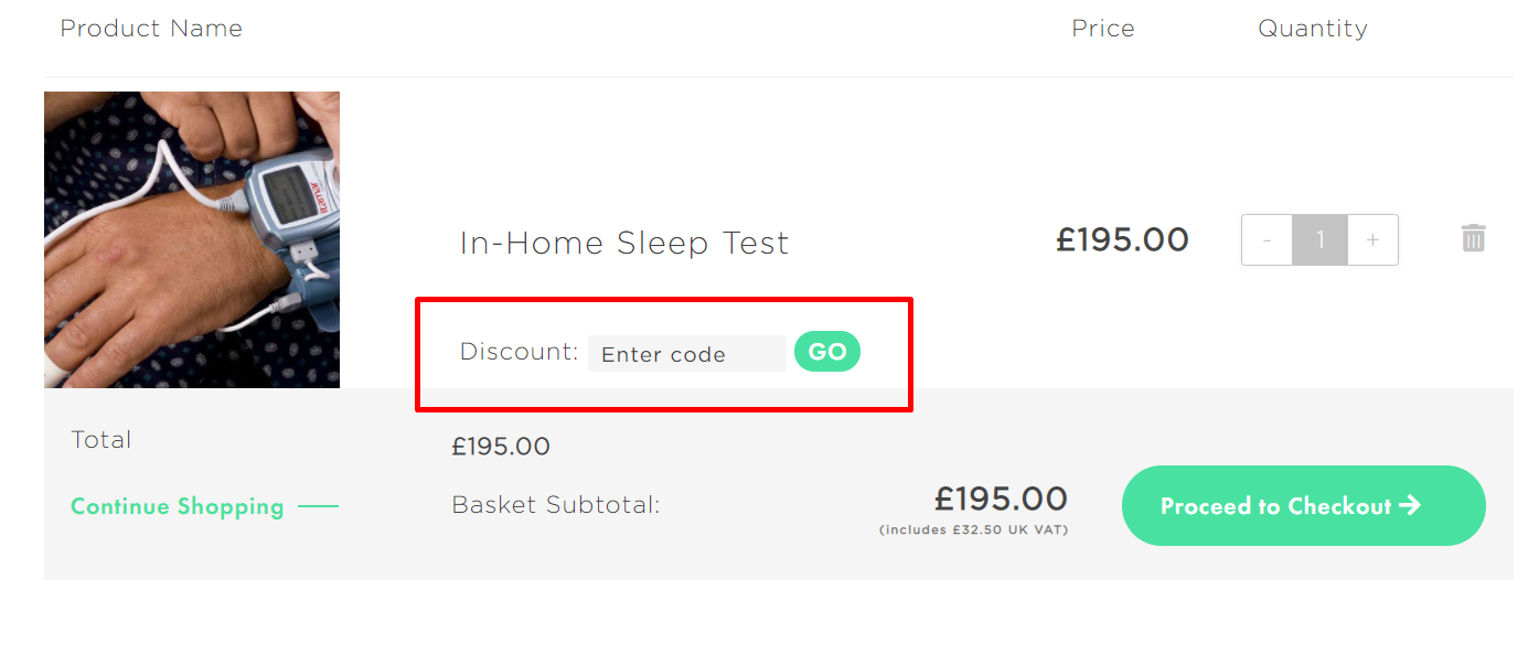 How do I use my SleepTest discount code?