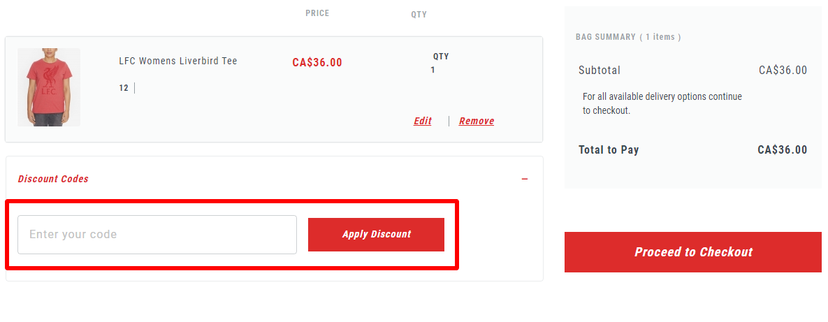 Liverpool FC Checkout