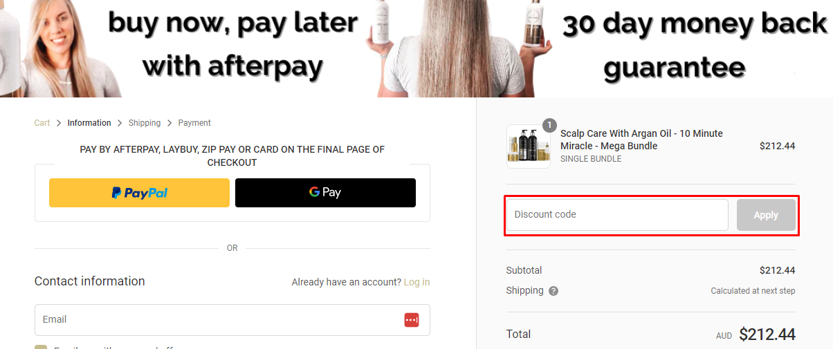 How do I use my The Australian Organic discount code?