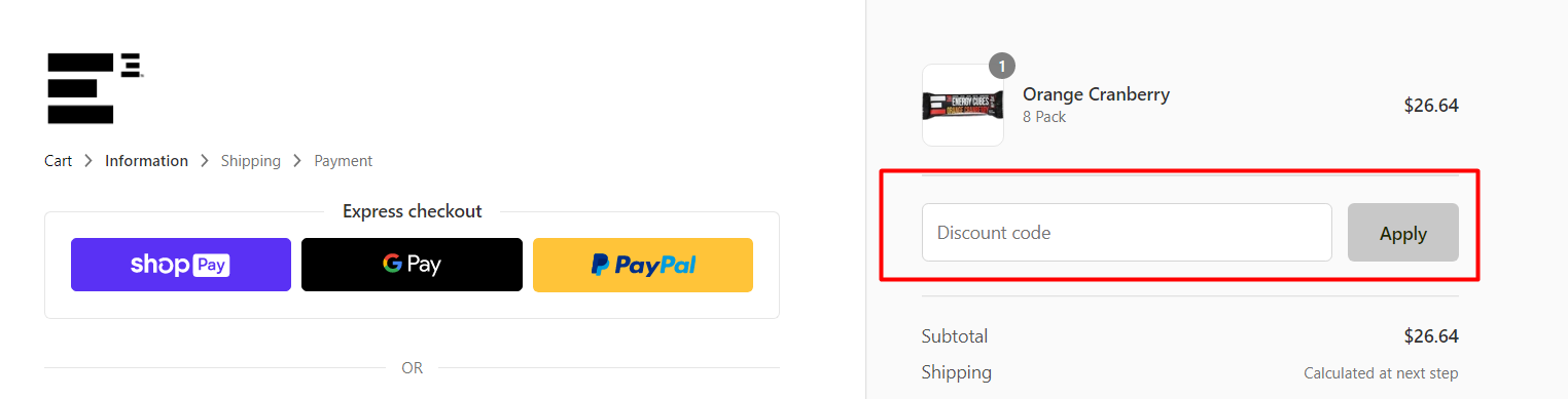 How do I use my E3 Energy Cubes discount code?