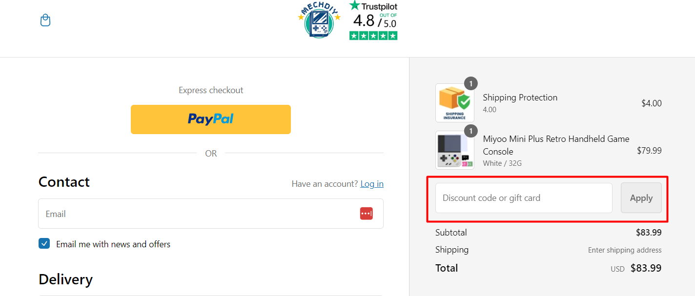 How do I use my Mechdiy discount code?