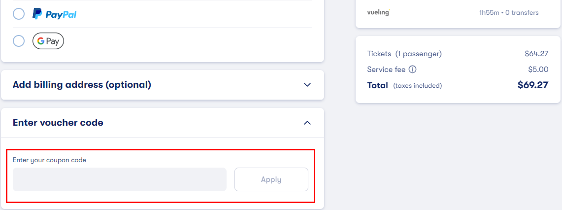How do I use my Omio voucher code?