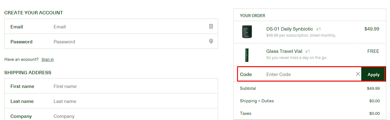 How do I use my Seed Health coupon code?