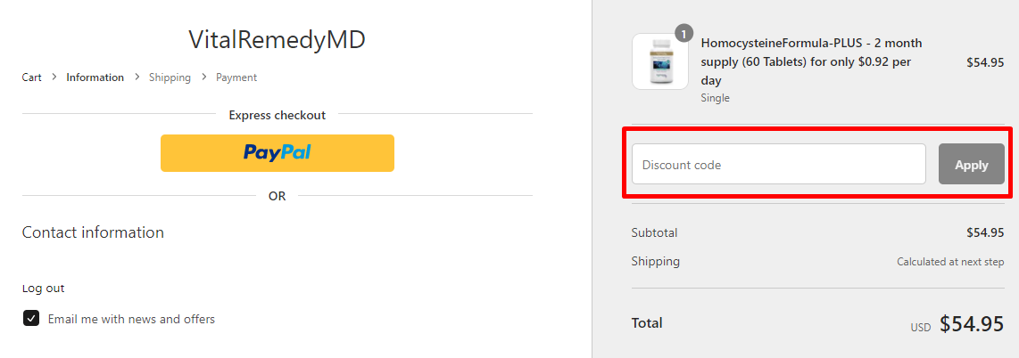 How do I use my VitalRemedy MD discount code?