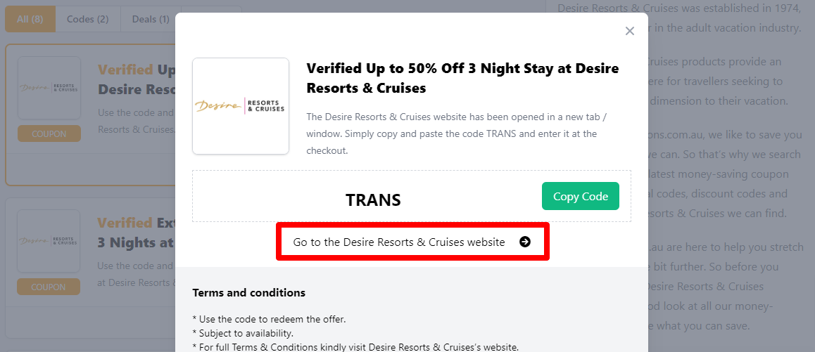 Verified 15 Off Desire Resorts & Cruises Promo Codes