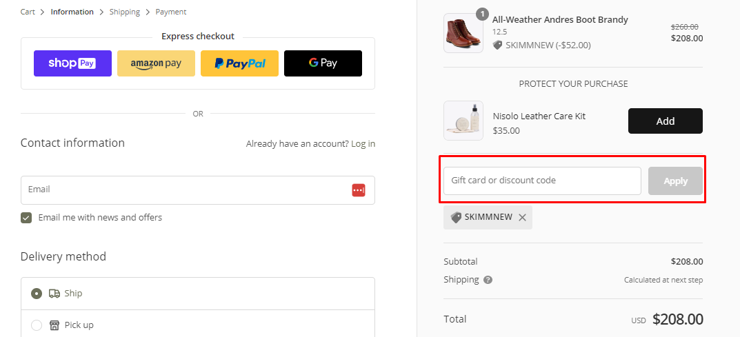 How do I use my Nisolo discount code?