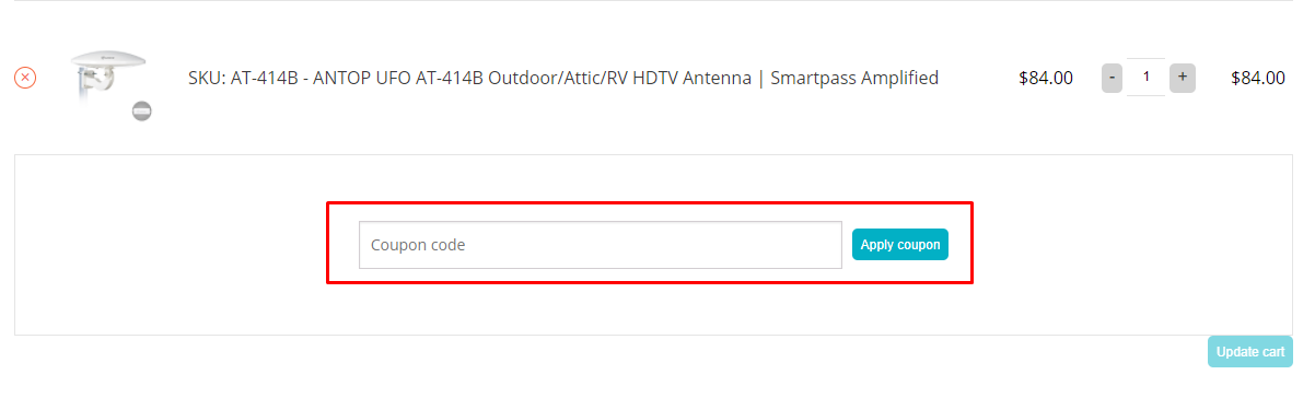 How do I use my Antop coupon code?