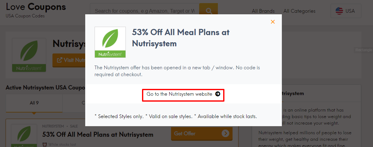 Nutrisystem promo code