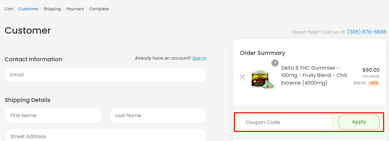 How do I use my CBD Mall coupon code?