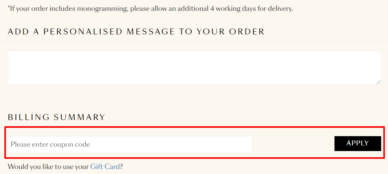 How do I use my Olivia von Halle coupon code?