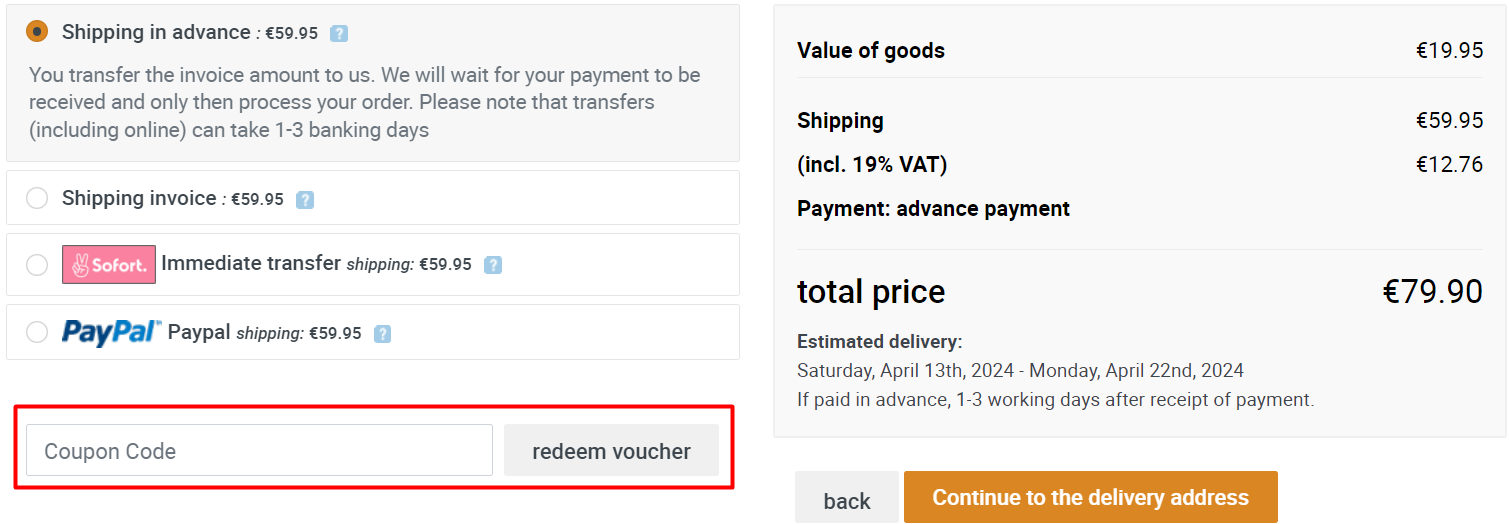 How do I use my Sägeblatt Shop coupon code?