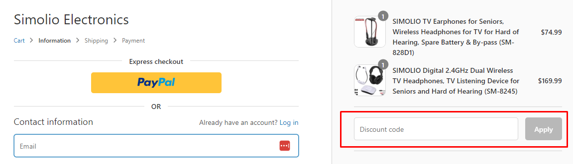 How do I use my SIMOLIO discount code?