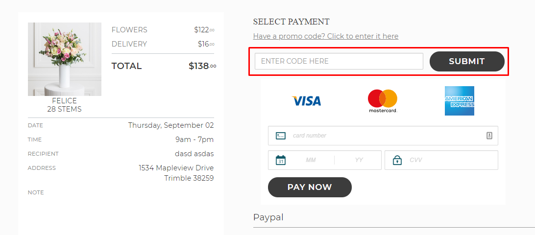How do I use my Ode à la Rose promo code?