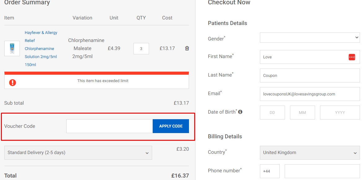 How do I use my Simple Pharmacy Online voucher code?