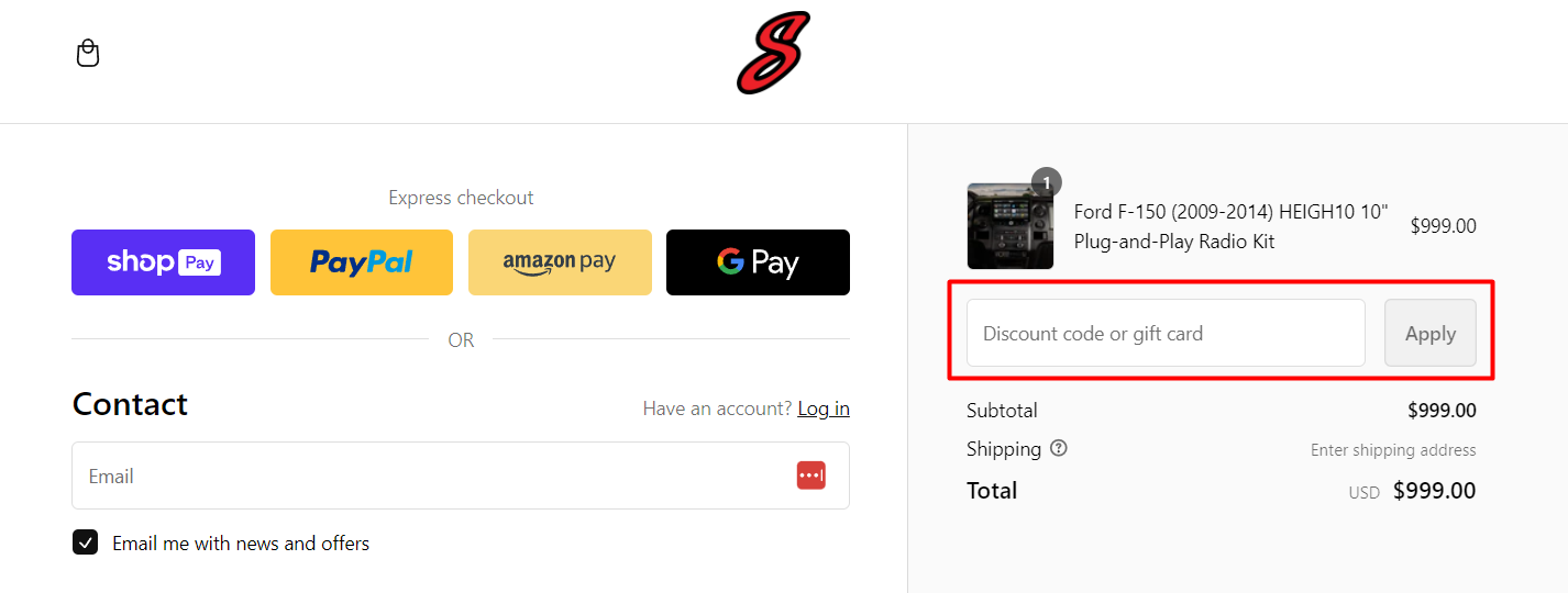 How do I use my Stinger Off-Road discount code?