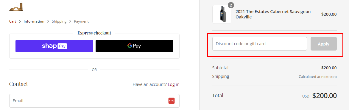 How do I use my Robert Mondavi Winery discount code?