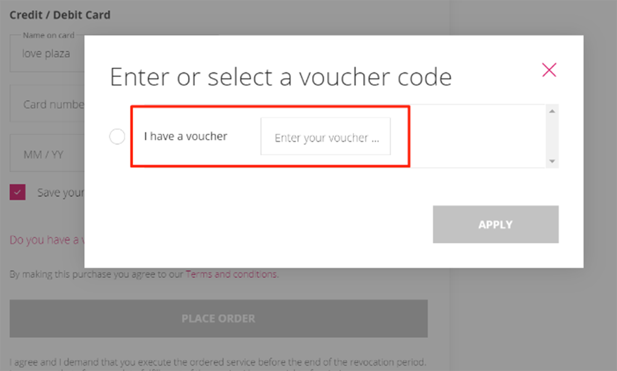 Action voucher code. Ваучер 2022.