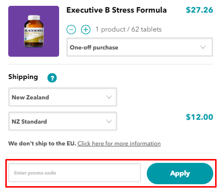 How do I use my Blackmores promotional code?