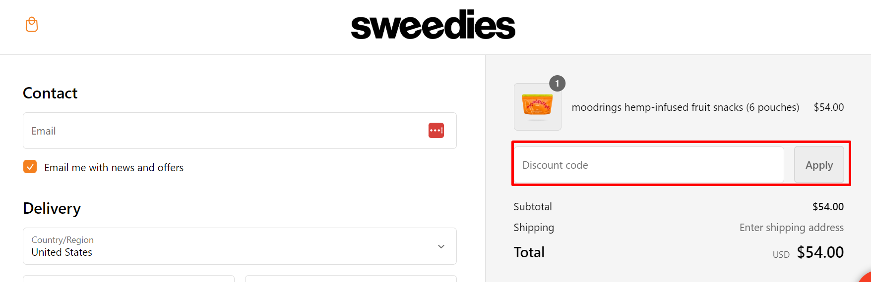 How do I use my Sweedies discount code?