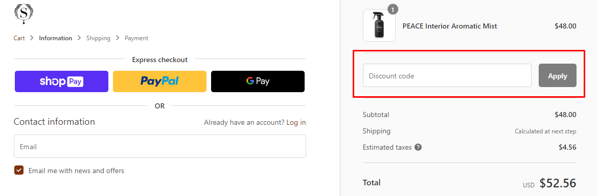 How do I use my Sandoval discount code?
