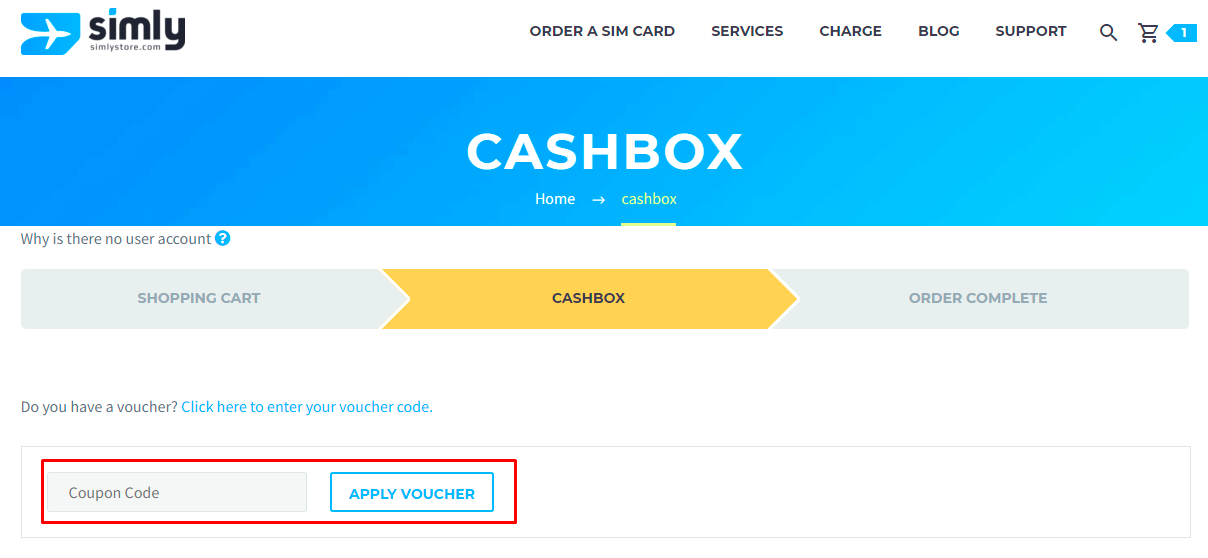 How do I use my SimlyStore voucher code?