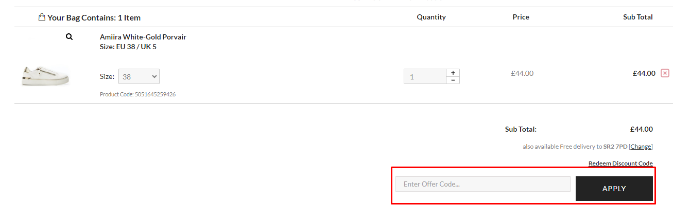 How do I use my Moda in Pelle discount code?