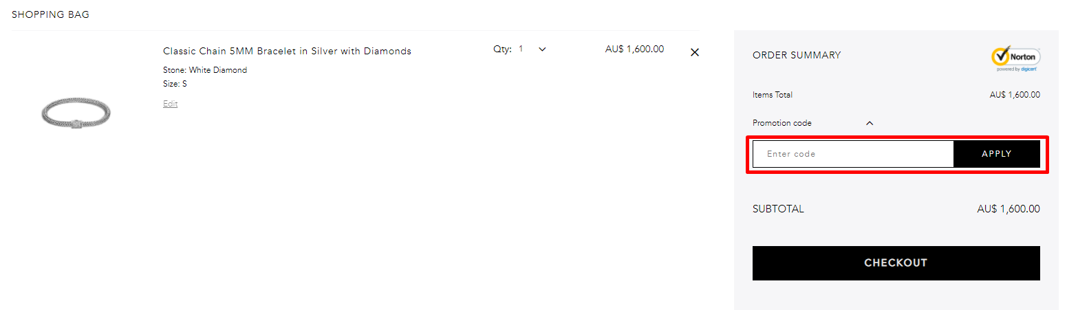 How do I use my John Hardy promotion code?