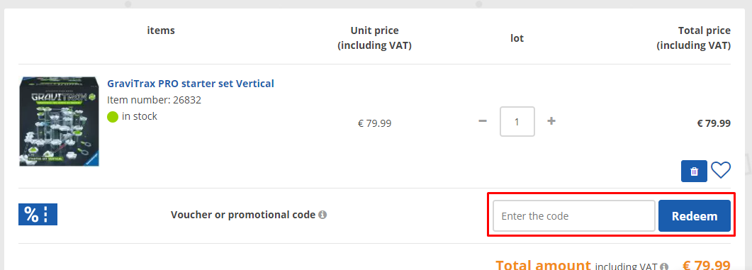 How do I use my Ravensburger promo code?