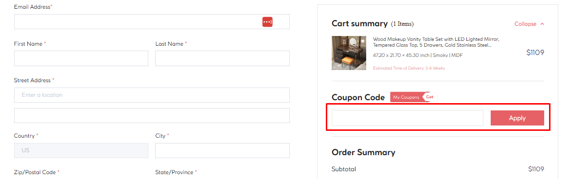 How do I use my Povison coupon code?