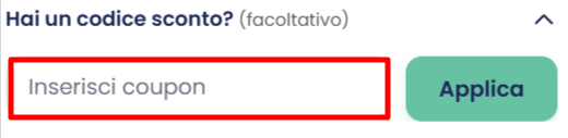 carrello del sito ufficiale Semprefarmacia dove poter inserire ed applicare un codice sconto Semprefarmacia