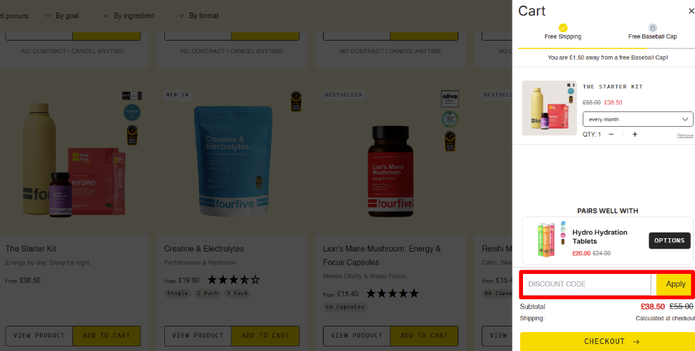 Paste your code in the red box to get your discount